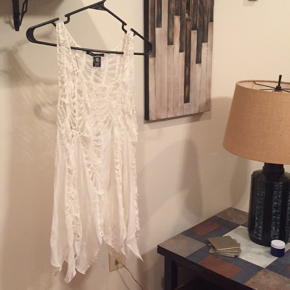 Boho peasant tank top
